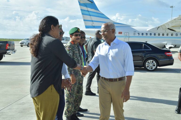 Maldives President departs for Kaashidhoo for National Farmers’ Day activities
