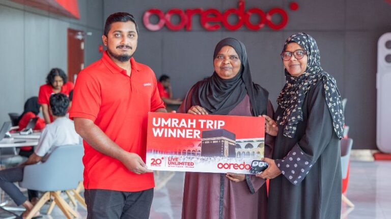 Ooredoo Maldives announces 13th #LiveUnlimited Umrah trip winner